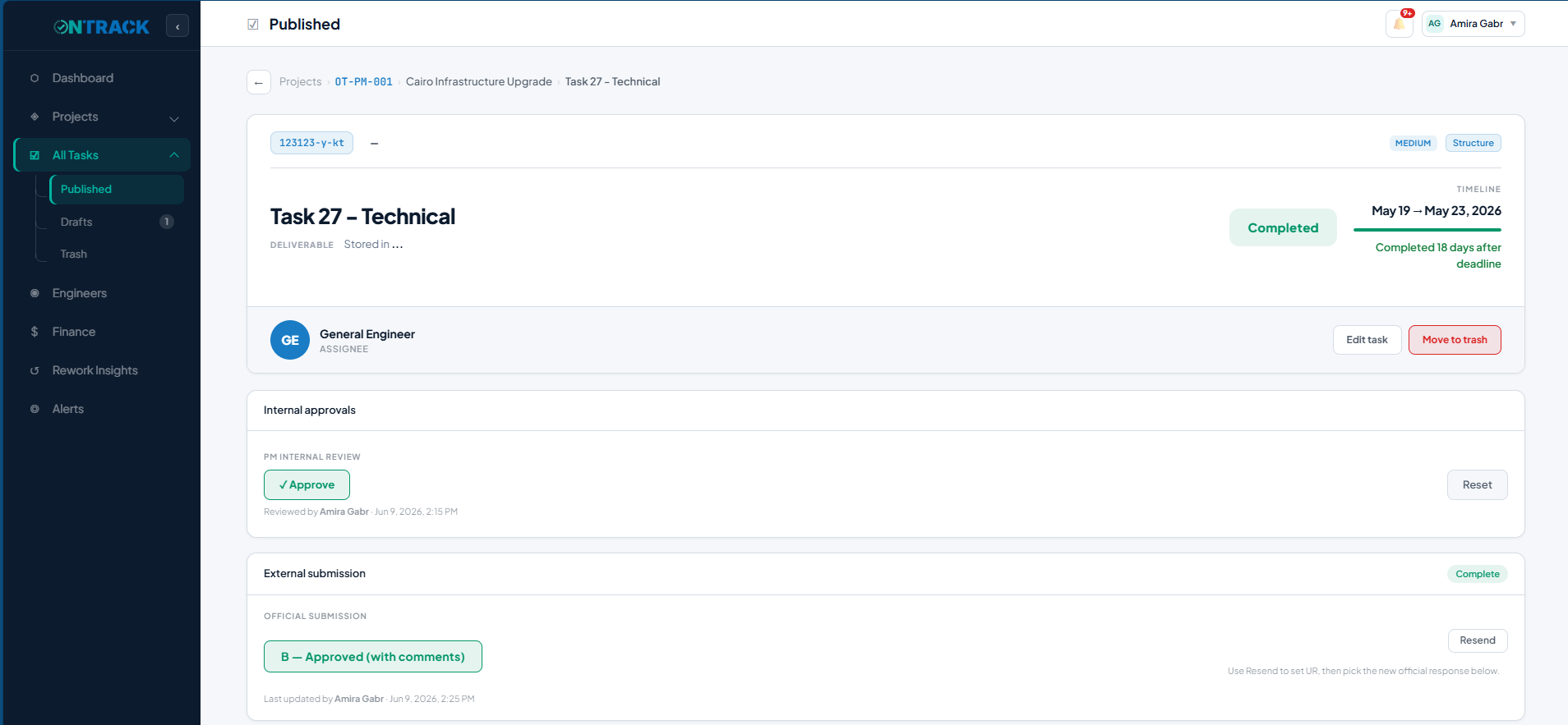 Task and Approval Workflow